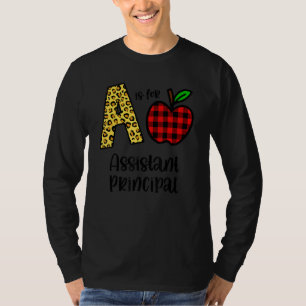 Apple A Is For Assistant Principal Back To School  T-Shirt
