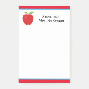 Apple, A Note From Teacher, Personalised