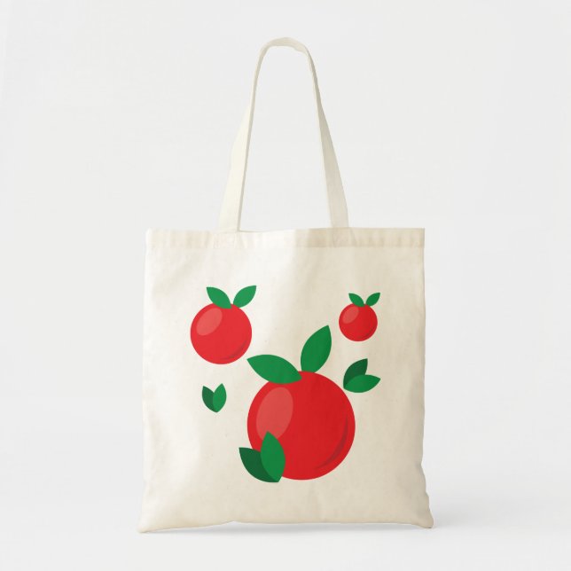 Apple Abstract Tote Bag Customisable (Front)
