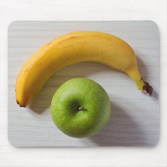 Apple And Banana Mouse Mat Zazzle Co Uk