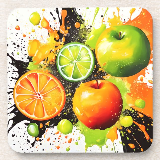 Apple and Citrus Burst Coaster (Front)