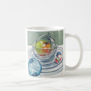 Apple and Clear Glass Mug