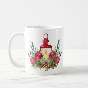 Apple and Evergreen Holiday Mug