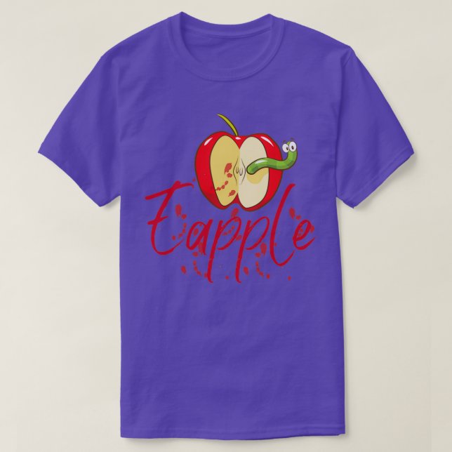 Apple And Funny Snake Classic TShirt (Design Front)