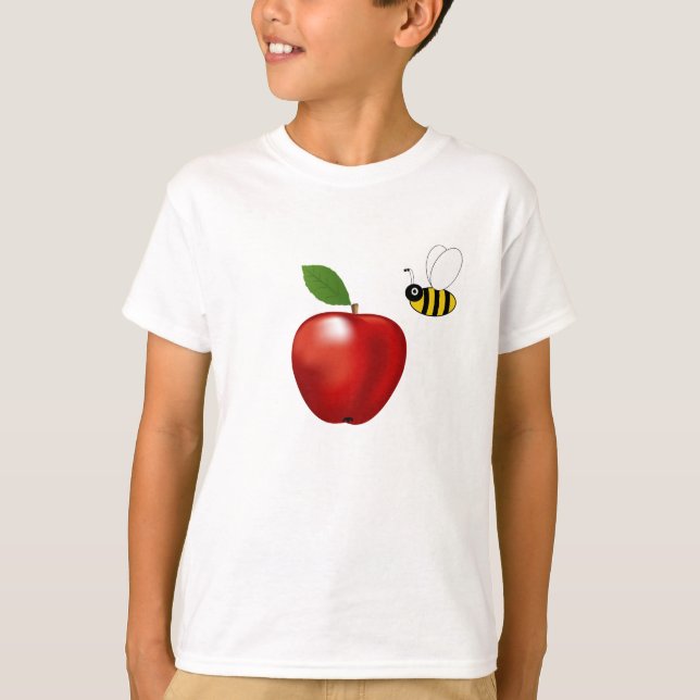 Apple and Honey Bee T-Shirt (Front)