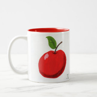 Apple and Orange by JML Two-Tone Coffee Mug