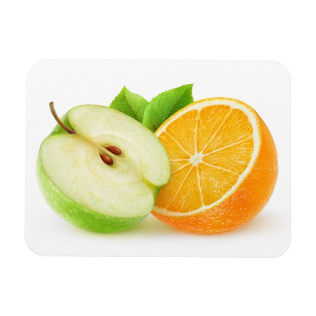 Apple and orange magnet (Horizontal)