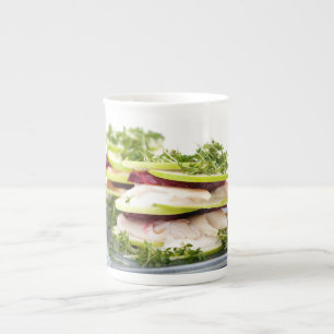 Apple and trout appetizer bone china mug