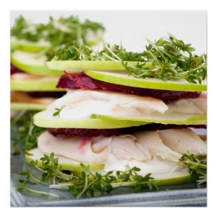 Apple and trout appetizer poster