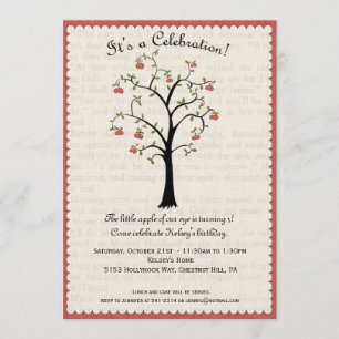 Apple / Apple Tree Birthday Invitation