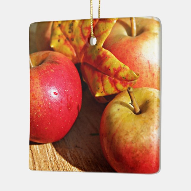 apple apples fruit food vine custom personalise ceramic tree decoration (Left)