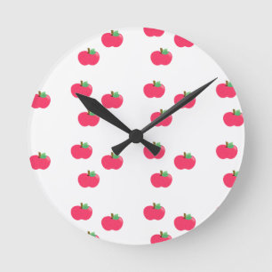 apple apples fruit food vine custom personalise round clock