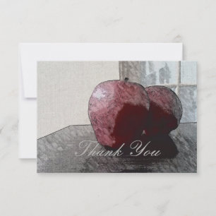 Apple Art Thank You Card