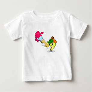 Apple as Painter with Paint brush Baby T-Shirt