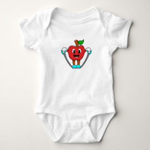 Apple at Fitness with Rope Baby Bodysuit