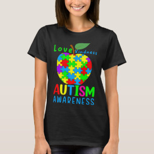 Apple Autism Puzzle Pieces Awareness T-Shirt