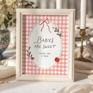 Apple Baby Shower Babies are Sweet Poster