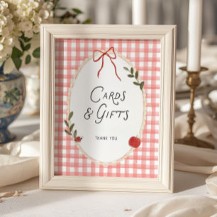 Apple Baby Shower Cards and Gifts Poster