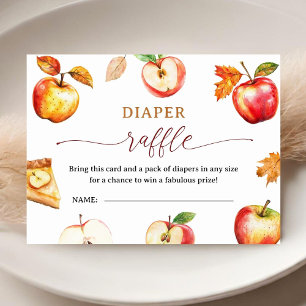 Apple Baby Shower Diaper Raffle Enclosure Card