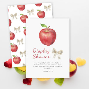 Apple baby shower display shower enclosure card
