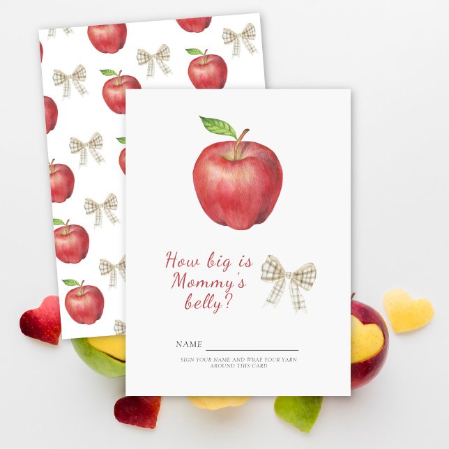 Apple baby shower How big is mummy's belly game Enclosure Card (Creator Uploaded)