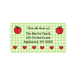 Apple Baby Shower Return Address Label