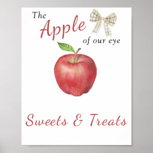 Apple baby shower - Sweets and treats Poster