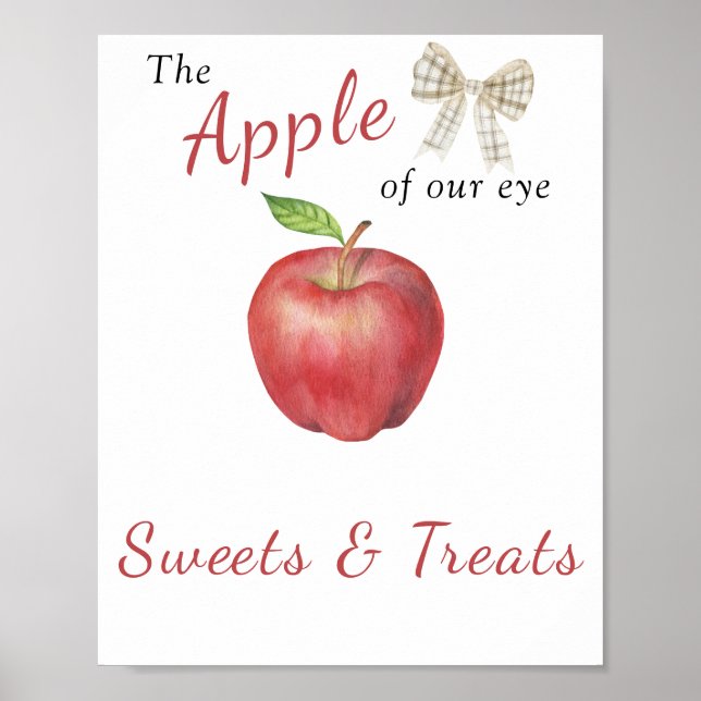 Apple baby shower - Sweets and treats Poster (Front)