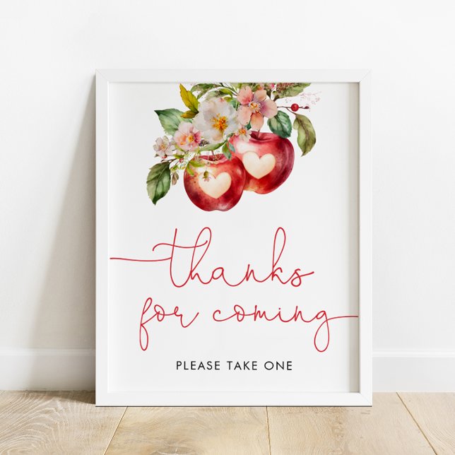 Apple Baby Shower Thanks for Coming Poster (Creator Uploaded)