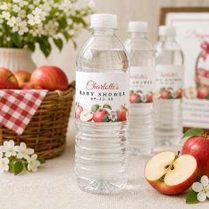 Apple Baby Shower  Water Bottle Label