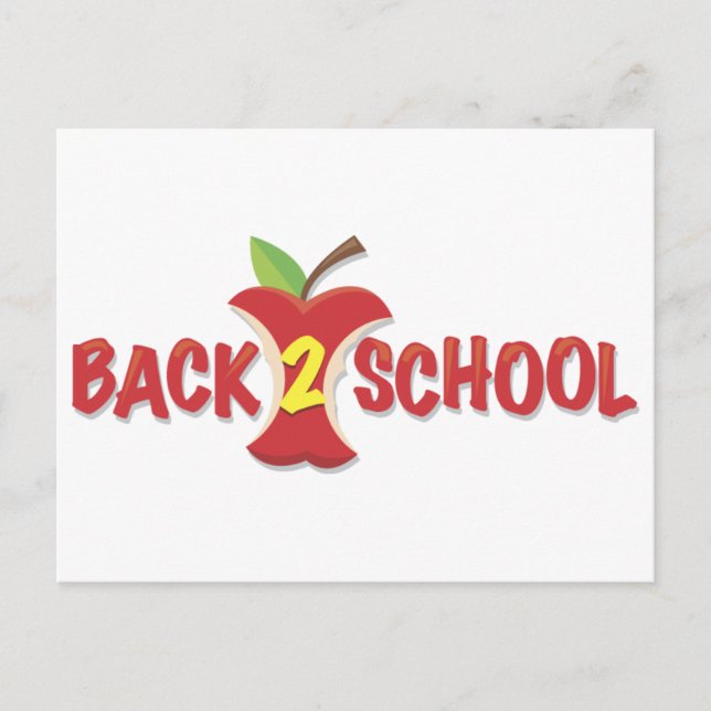 Apple Back To School Banner Postcard (Front)