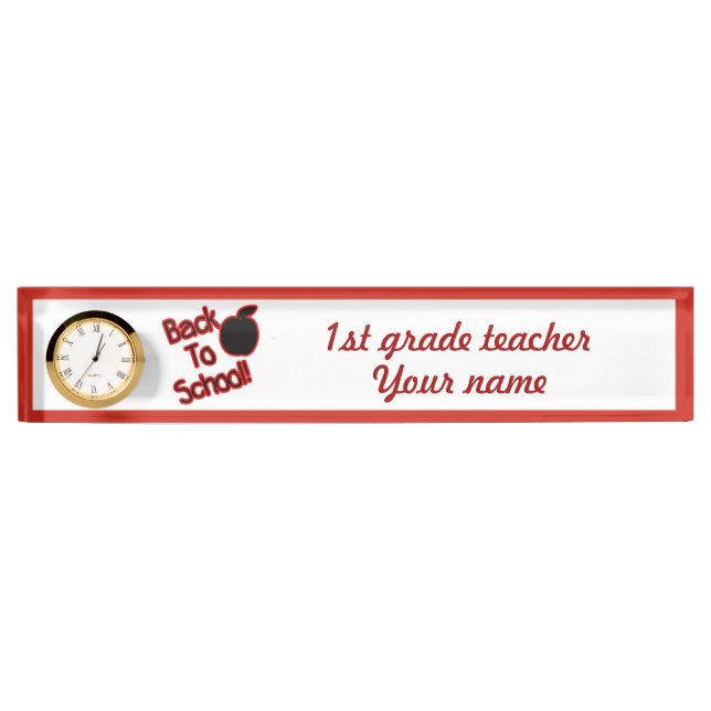 Apple & Back to School - Nameplate (Front)
