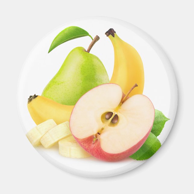 Apple, banana and pear magnet (Front)