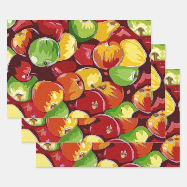 Apple Barrel Wrapping Paper Sheet (Set)