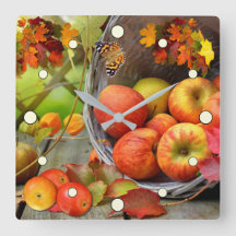 Apple Basket Autumn Scene