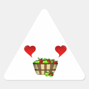 Apple Basket Love Triangle Sticker