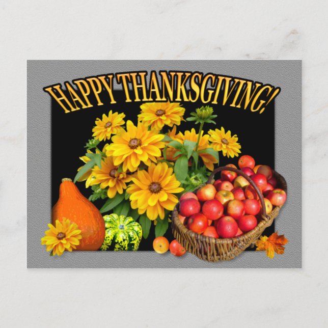 Apple Basket ~ Thanksgiving Card (Front)