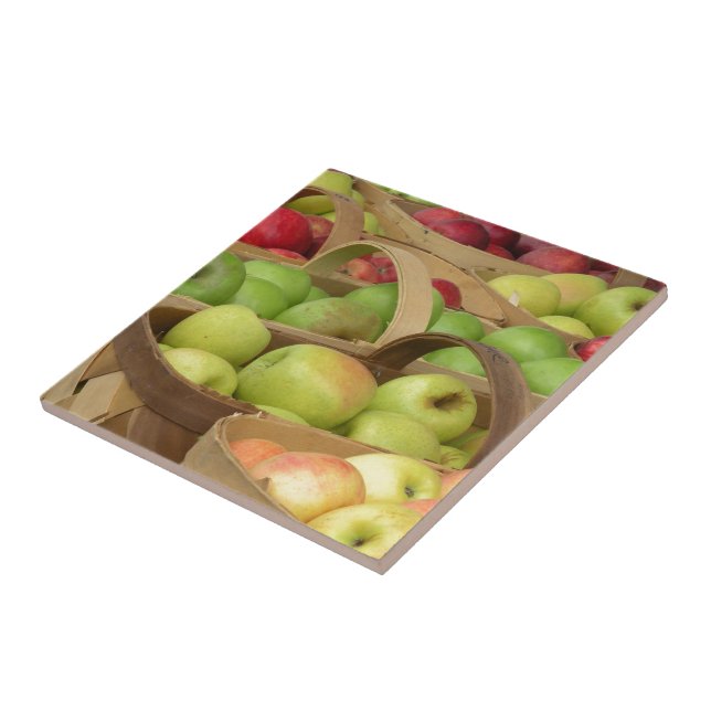Apple Baskets at Market Ceramic Tile (Side)