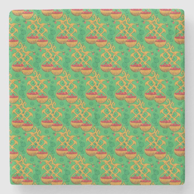 Apple Baskets II Stone Coaster (Front)