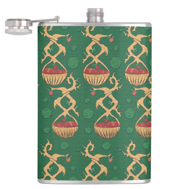 Apple Baskets IV Hip Flask (Opened)