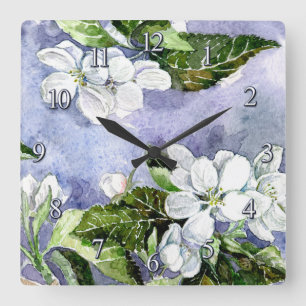 Apple blossom Acrylic Wall Clock