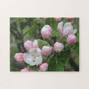 apple blossom and green leaves jigsaw puzzle