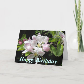 Apple Blossom Birthday Card