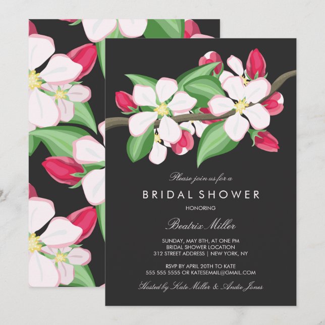 Apple Blossom Branch | Bridal Shower Invitation (Front/Back)