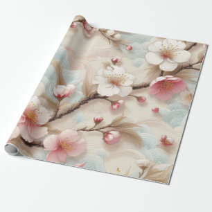 Apple Blossom Branches Wrapping Paper