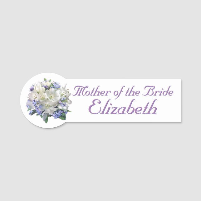 Apple Blossom Bridal Shower Name Tag (Front)