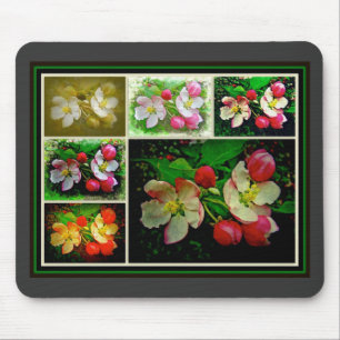 Apple Blossom Collage - Enhanced Digital Photo Mouse Mat