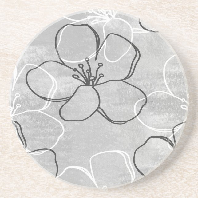 Apple Blossom Dream: Abstract Ornament Coaster (Front)