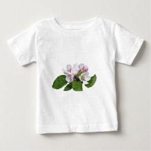 apple blossom flowers and green leaves baby T-Shirt