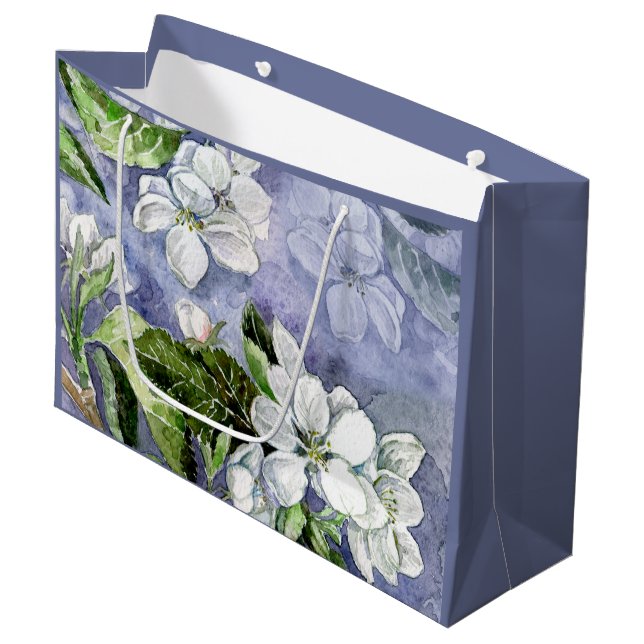 Apple blossom large gift bag (Front Angled)
